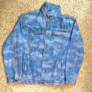 Flap pocket single breasted denim jacket